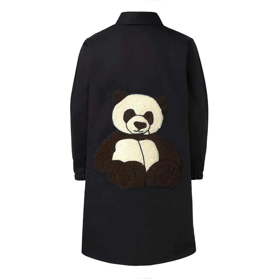 Infantium Victoria Kleid Schwarz Panda Baumwolle Hemdkleid