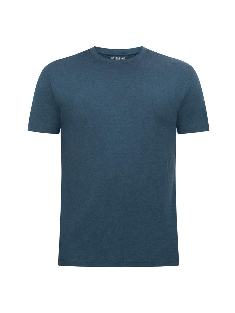 Marlowe Nature Basic Loom Shirt Merino blue pine Größe M