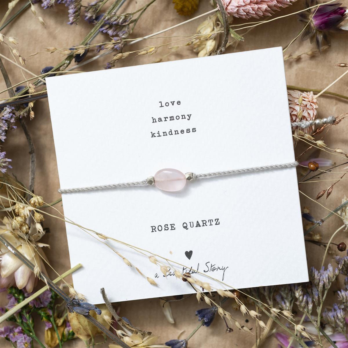A Beautiful Story Gemstone Card Armband weiß/lila 15-22cm