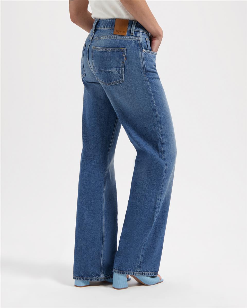 marlowe nature Lena Low Loose Jeans rosebowl blue Bio-Baumwolle