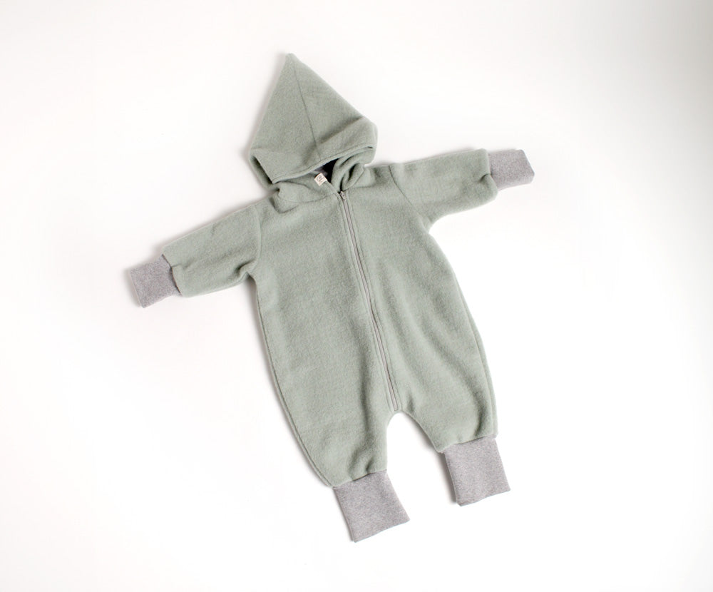 Naturkind Bekleidung Wollfleece Overall Grau 62/68 GOTS