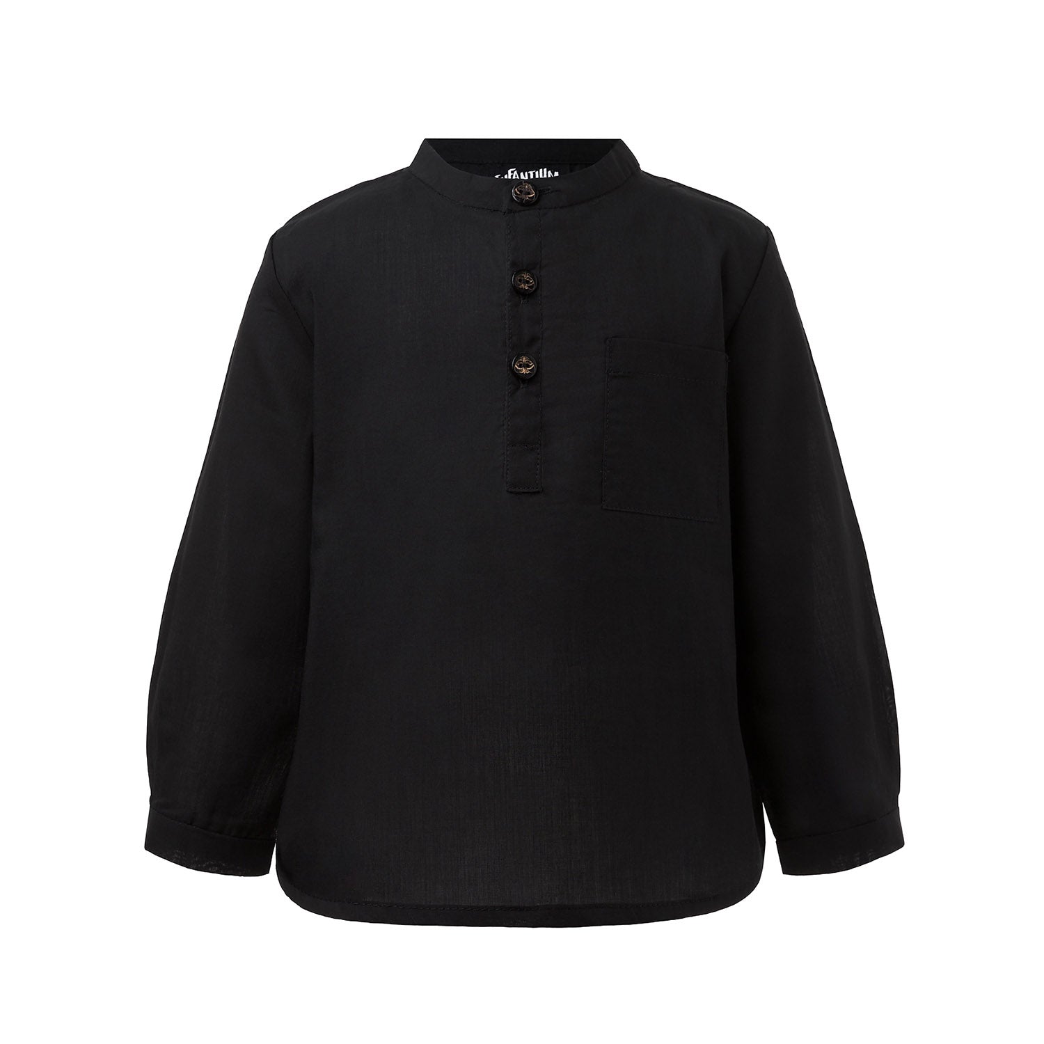 Infantium Victoria Utility Pocket Hemd Schwarz Baumwolle