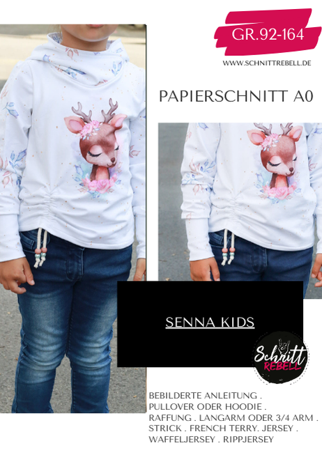 Schnittrebell Senna Kids Pullover Schnittmuster Gr. 92-164