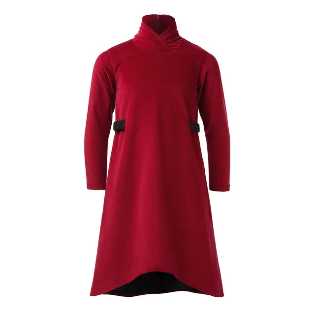 Infantium Victoria Rollkragen Kleid Rot Cord Gr. 104-176