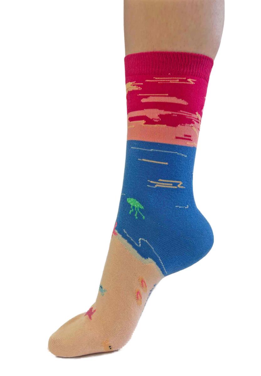 marlowe nature Bess Beach Sunset Socken neon pink 37-41