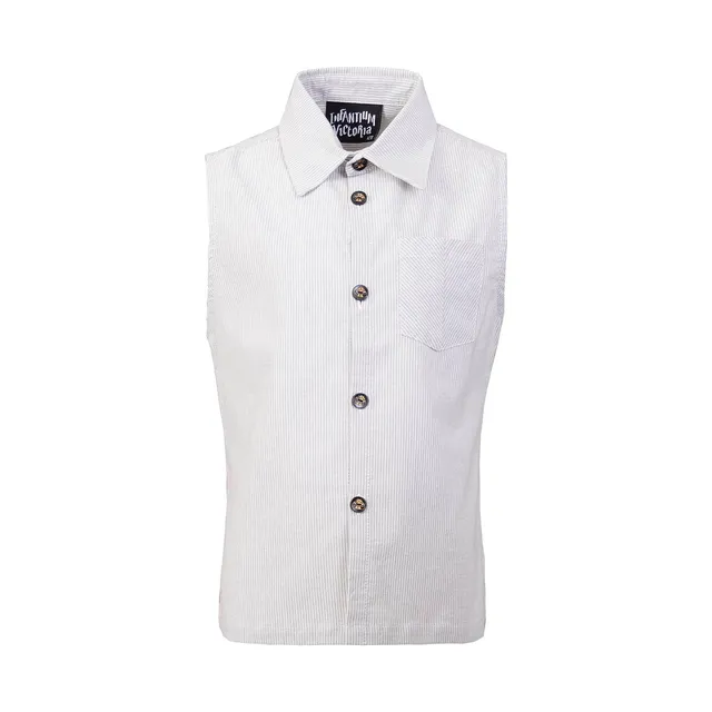 Infantium Victoria Streifen Top Ärmelloses Shirt Weiß 128