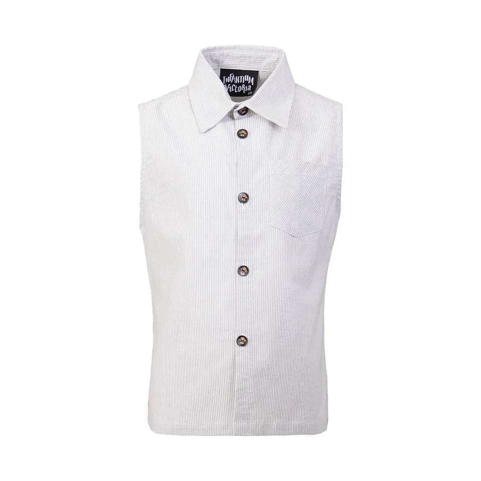 Infantium Victoria Streifen Top Ärmelloses Shirt Weiß 128