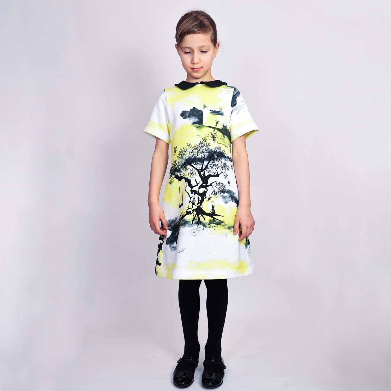 Infantium Victoria A-Linie Kleid Print Bio-Baumwolle Kleid
