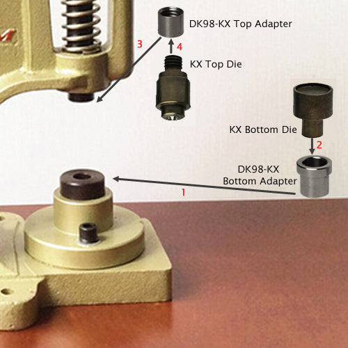 Kam Snaps Tools DK98-KX Adapter Set für Tischpresse