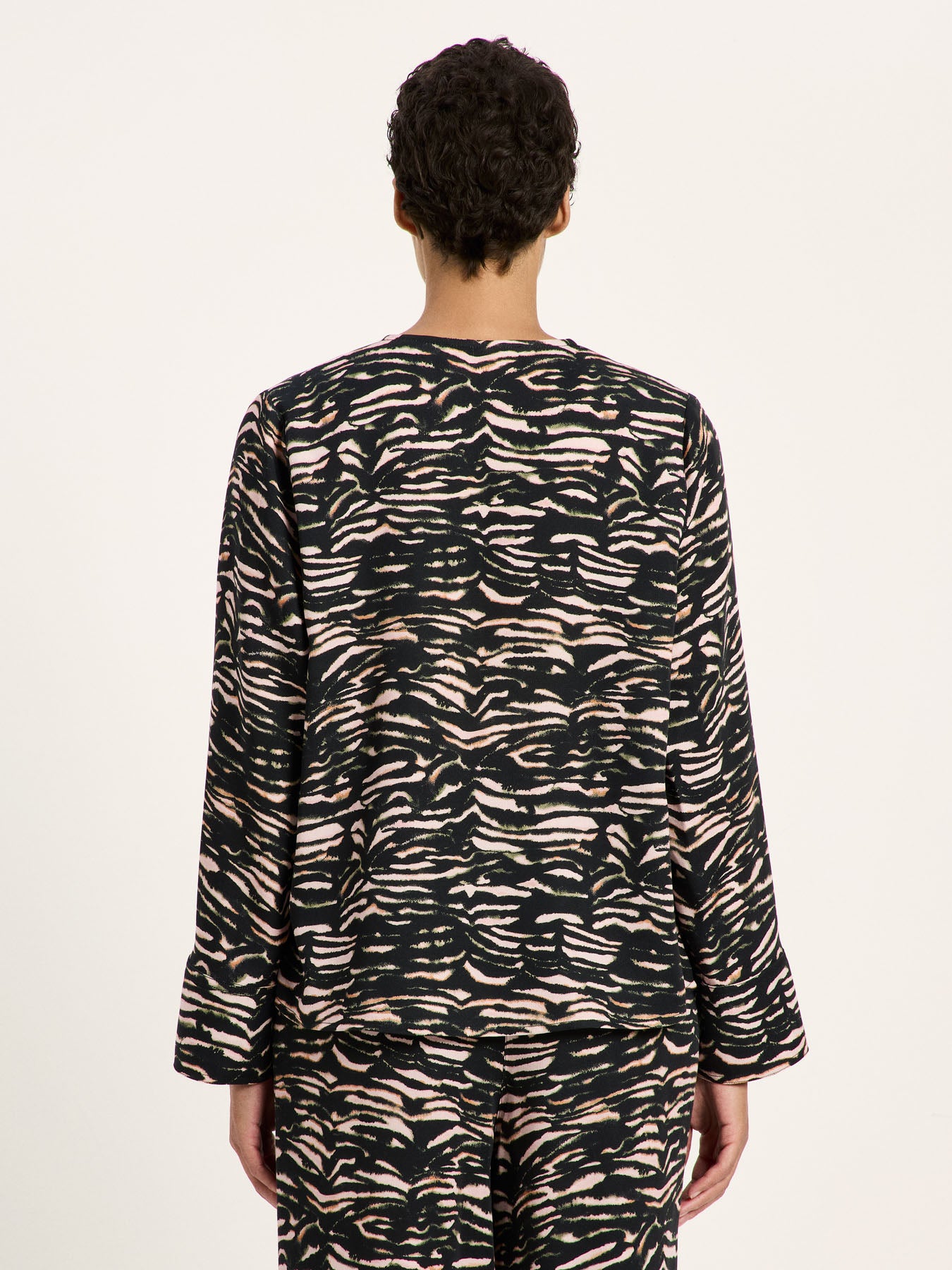 Marlowe Nature Bluse Animal Stripes rose Viskose 38