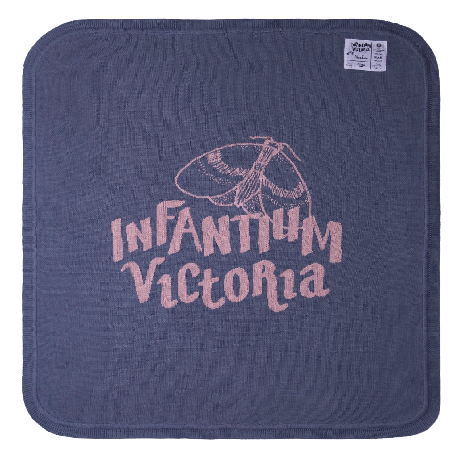 Infantium Victoria Babydecke Bio-Baumwolle 75x75 Grau Pink