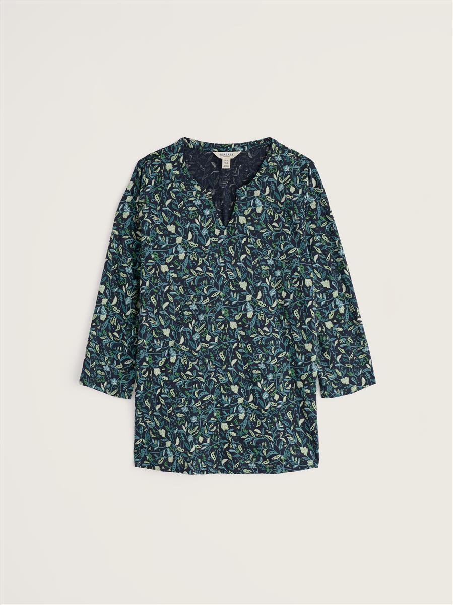 marlowe nature Kellow Top 3/4 Shirt garden peas maritime 38 floral