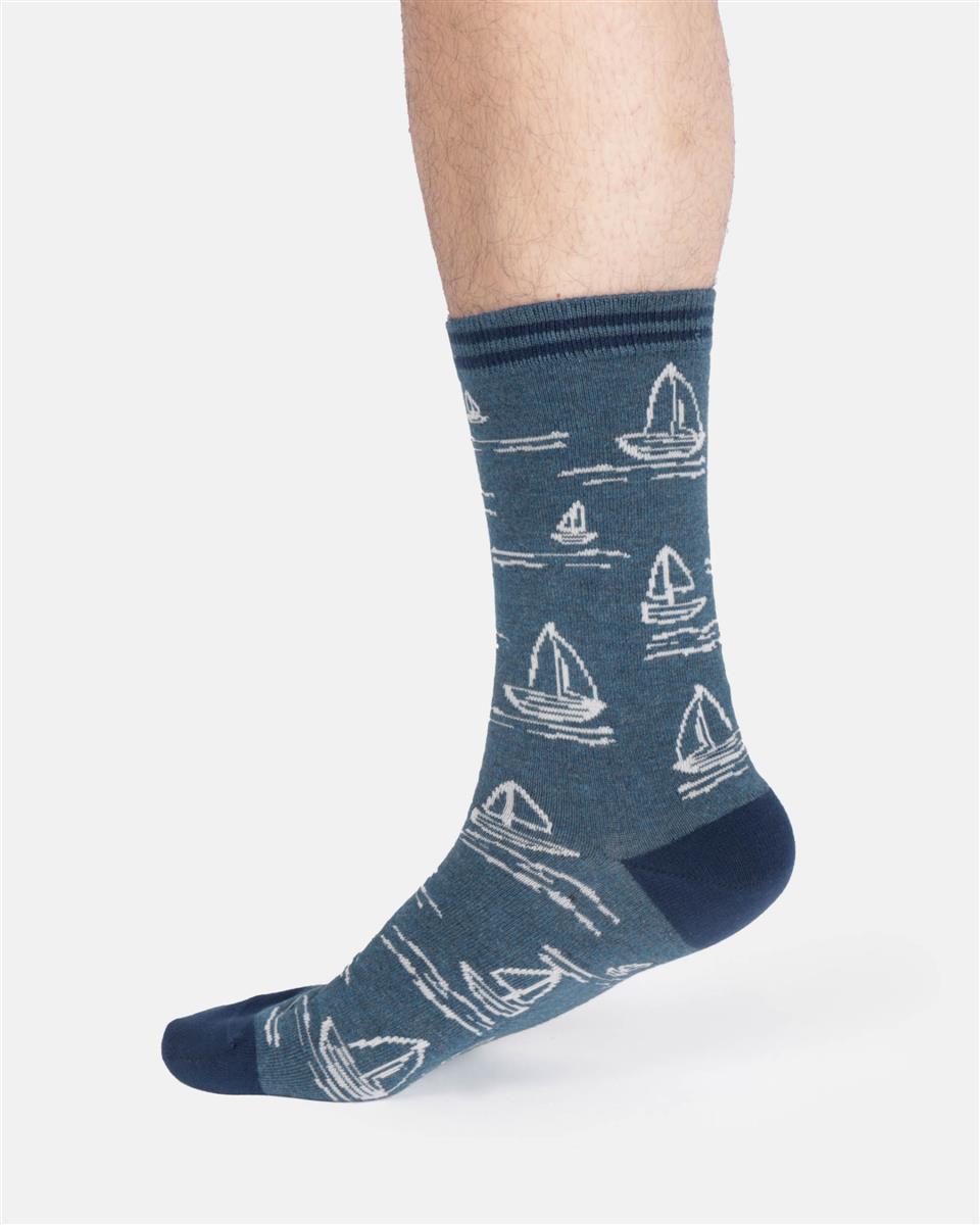 marlowe nature Boating Bamboo Socks Socken lake blue marl 41-47