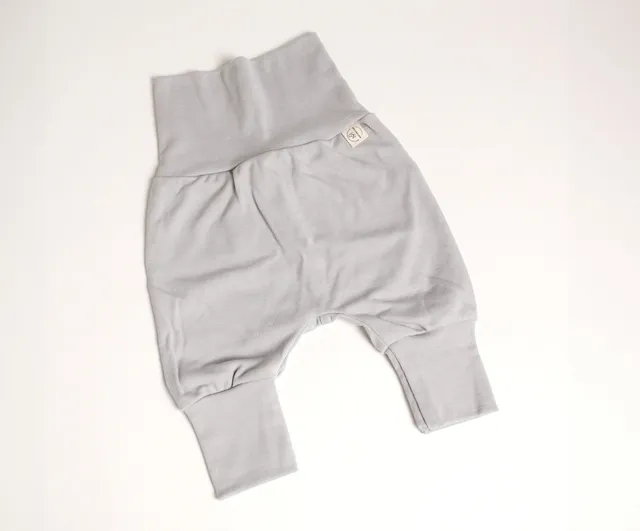 Naturkind Pumphose Merinowolle Hellgrau 62/68 GOTS Babyhose