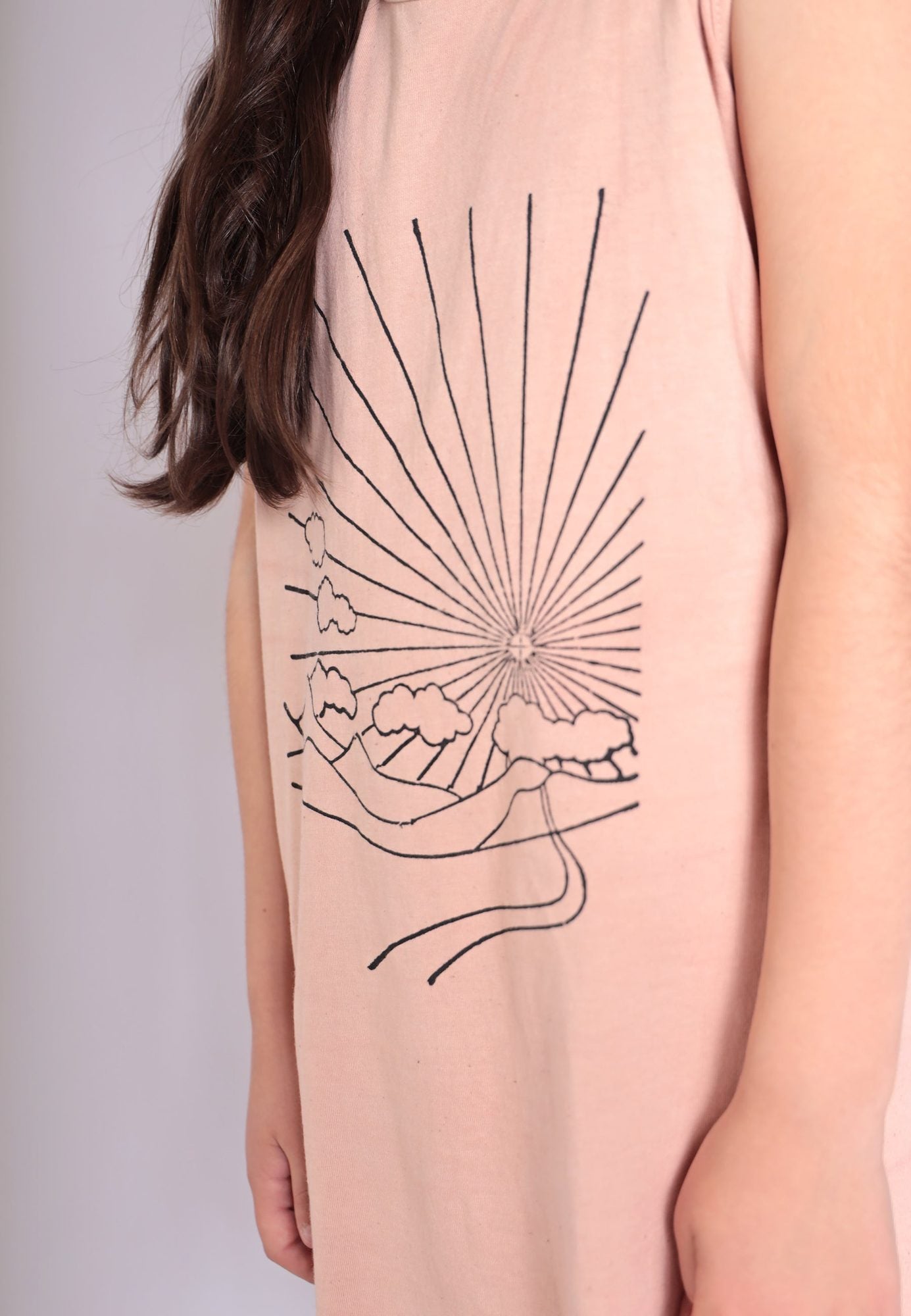 Infantium Victoria T-Shirt Kleid Rosa 104 Handblockprint