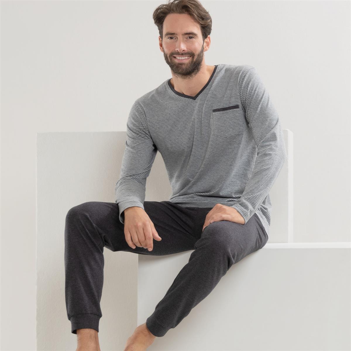 marlowe nature Colin Schlafanzug stone grey Bio-Baumwolle