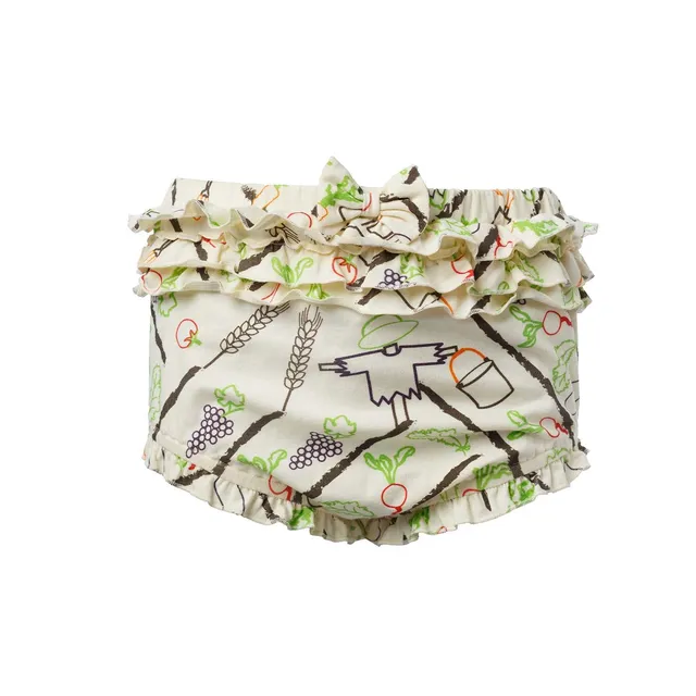 Infantium Victoria Bloomers Windelhose Off-White mit Print Baumwolle