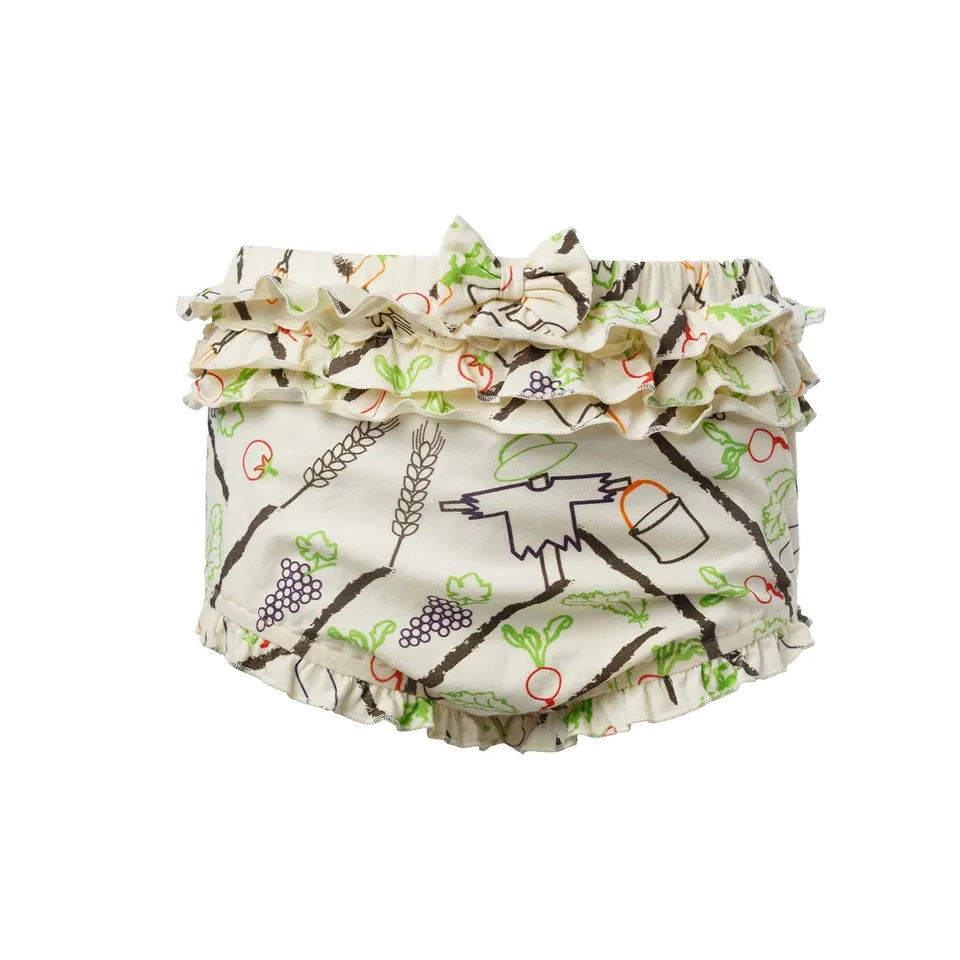 Infantium Victoria Bloomers Windelhose Off-White mit Print Baumwolle