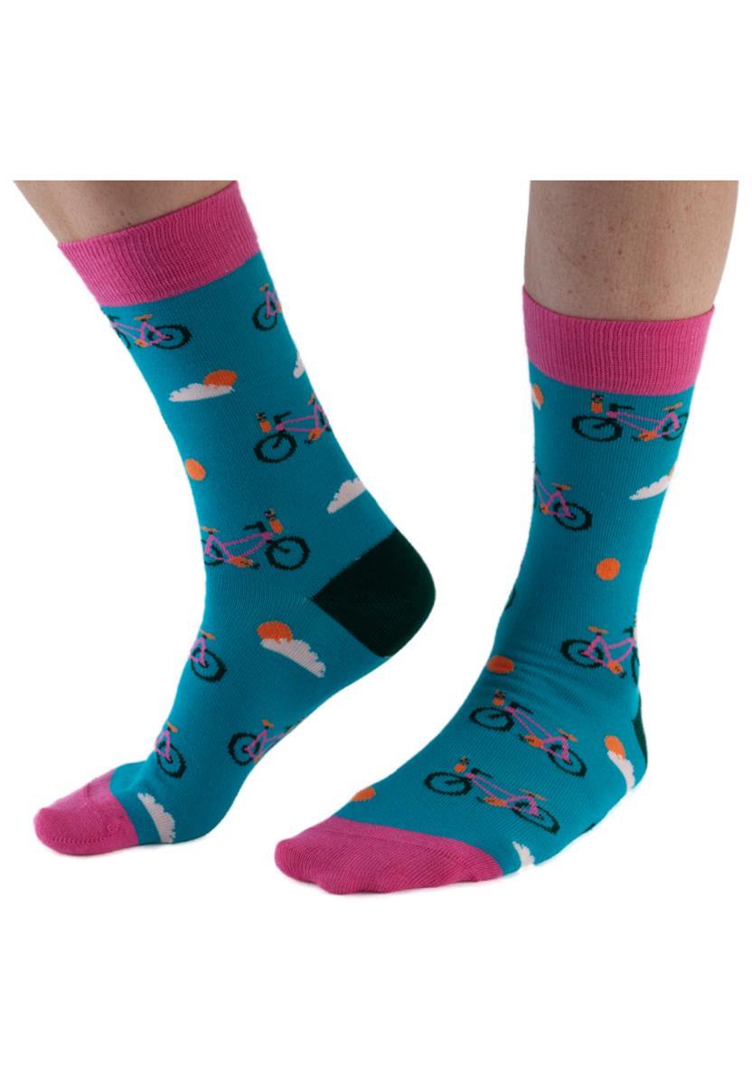 marlowe nature Bike Socken blau 36-40 Bambus Bio-Baumwolle