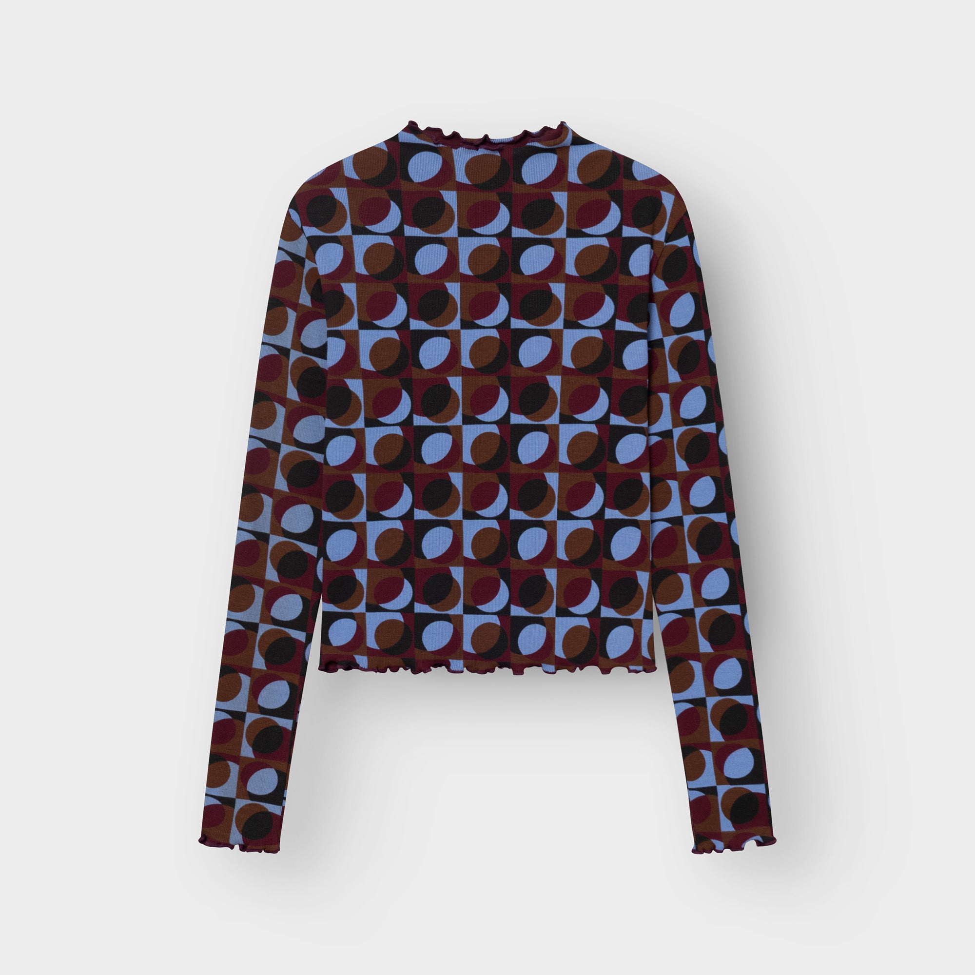 marlowe nature Ryd Rippshirt Turtleneck Bio multi color