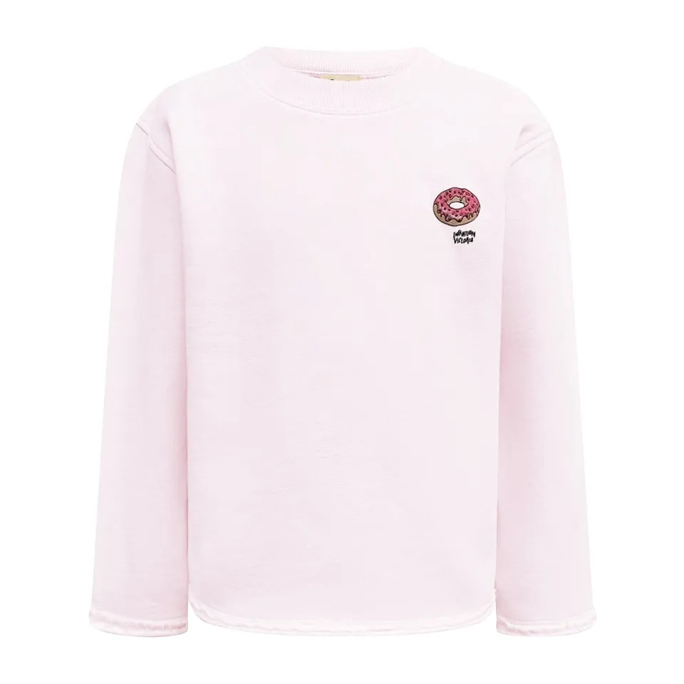 Infantium Victoria Sweatshirt rosa Donut Bio-Baumwolle GOTS