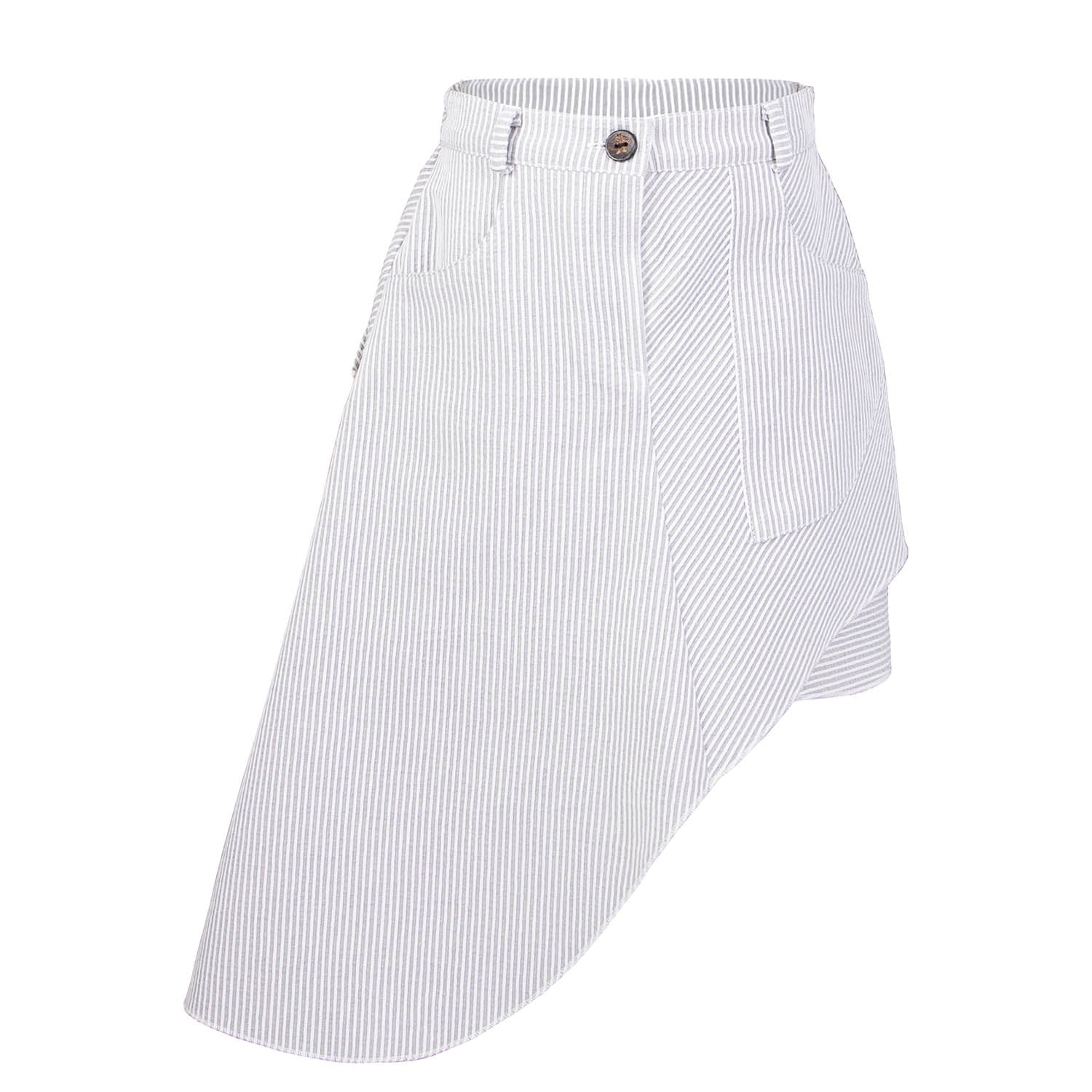 Infantium Victoria Asymmetric Skirt Rock Graustreifen Baumwolle