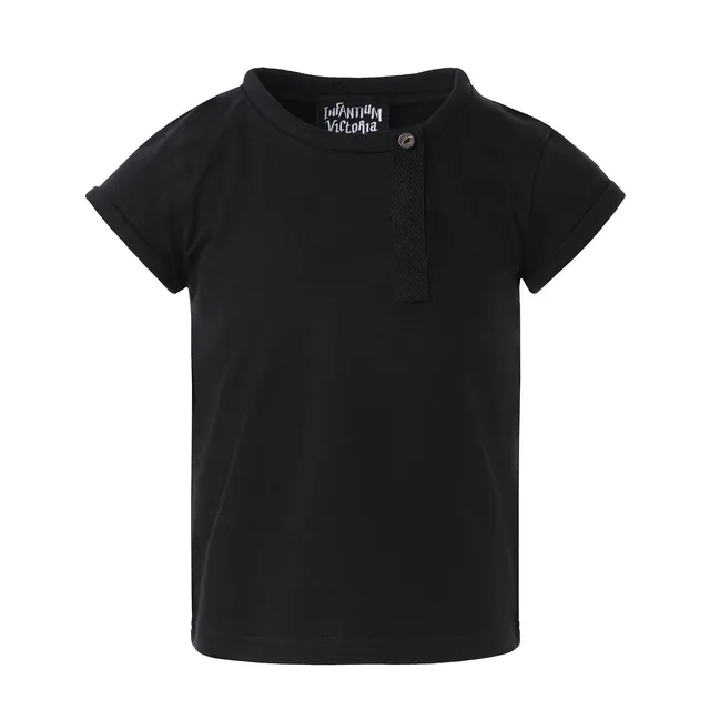 Infantium Victoria Black T-Shirt Rollkragen Kindershirt schwarz