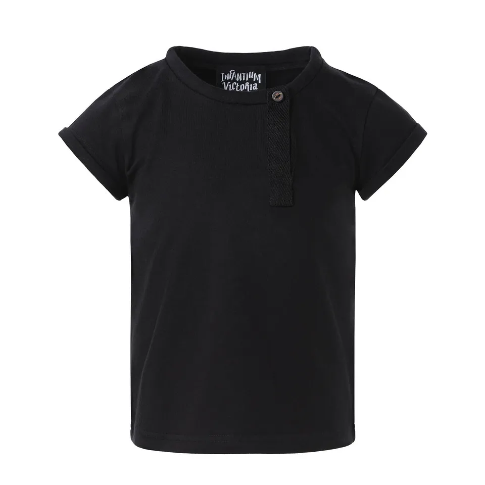 Infantium Victoria Black T-Shirt Rollkragen Kindershirt schwarz
