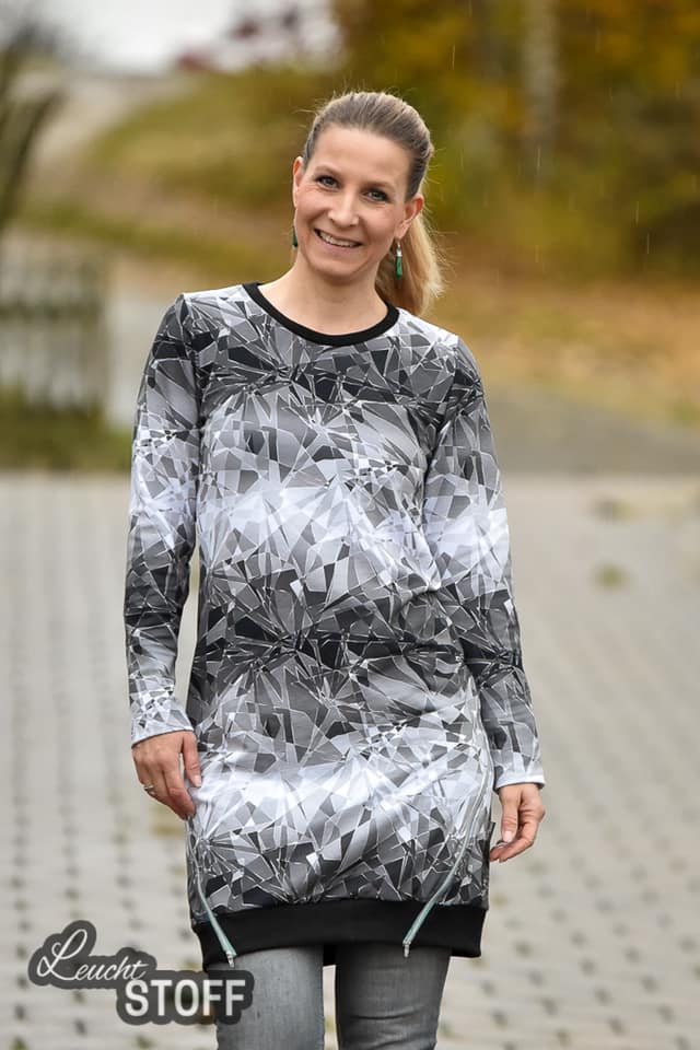 Schnittrebell Liora Hoodie Hoodiekleid Papierschnitt 34-54