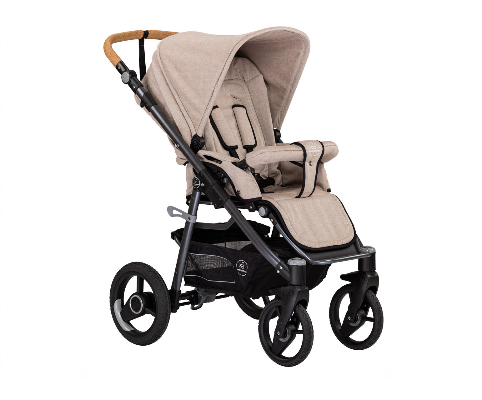 Naturkind Lux Evo Kinderwagen Cord Cognac Gefedert