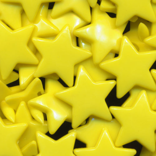 Kam Snaps Stars B07 Druckknöpfe Stern gelb glänzend 50 Sets
