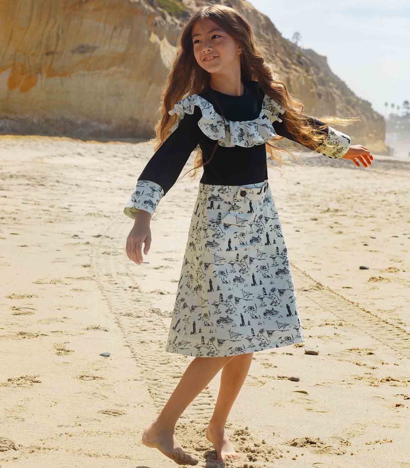 Infantium Victoria Vintage Frill Dress Mädchenkleid Mint Bio-Baumwolle