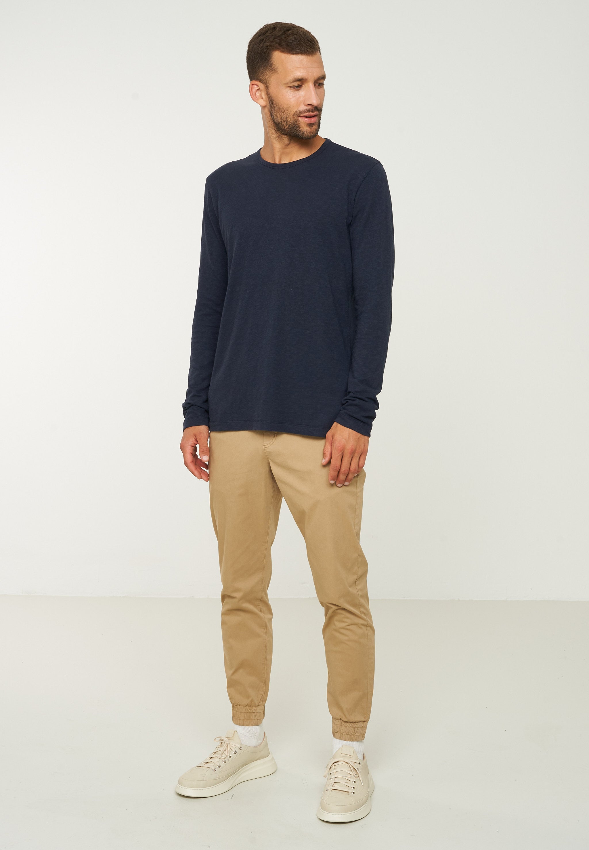 Marlowe Nature MACA Longsleeve Bio-Baumwolle dark navy