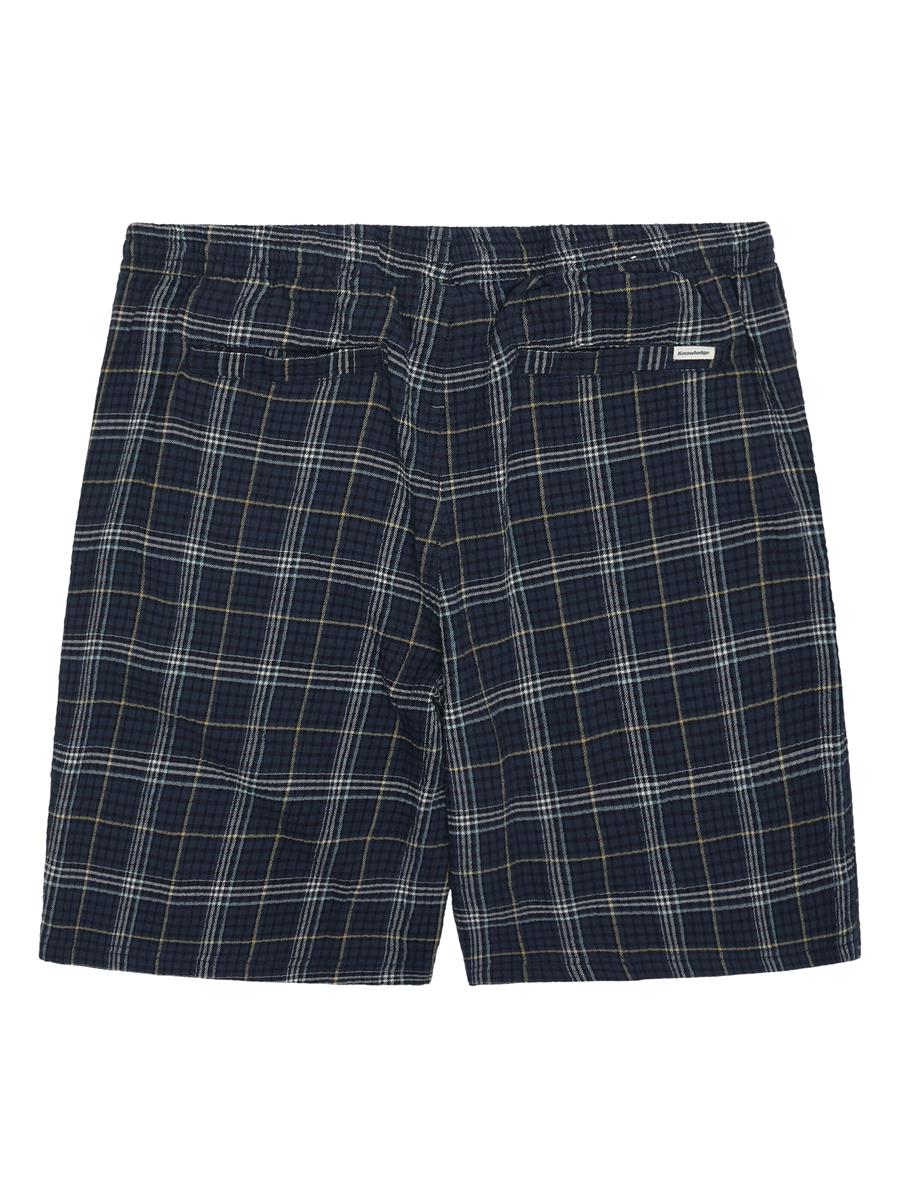 Marlowe Nature Fig Checkered Shorts Shorts blue check Bio-Baumwolle