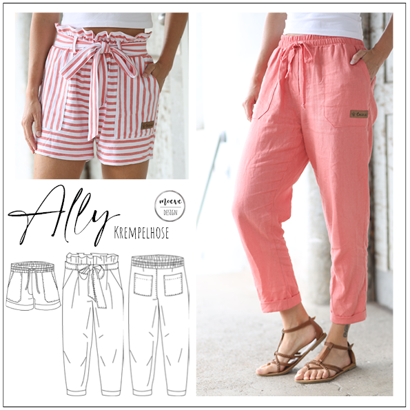 Moeve Design Ally Hose Schnittmuster Gr. 32-52 Damen