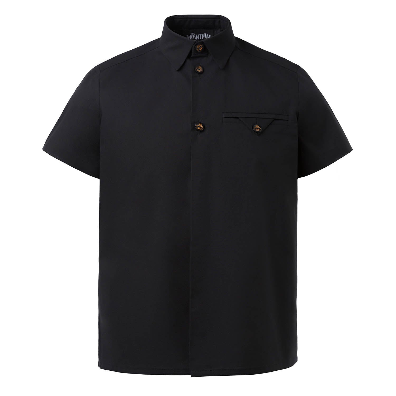Infantium Victoria Hemdkleid Kinder schwarz Baumwolle kurzarm
