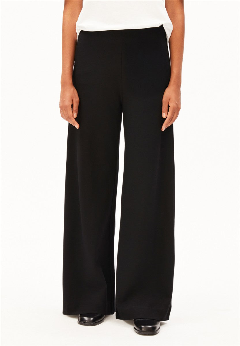 Marlowe Nature Basic Jersey Wide Leg Hose black Ecovero XS-XL