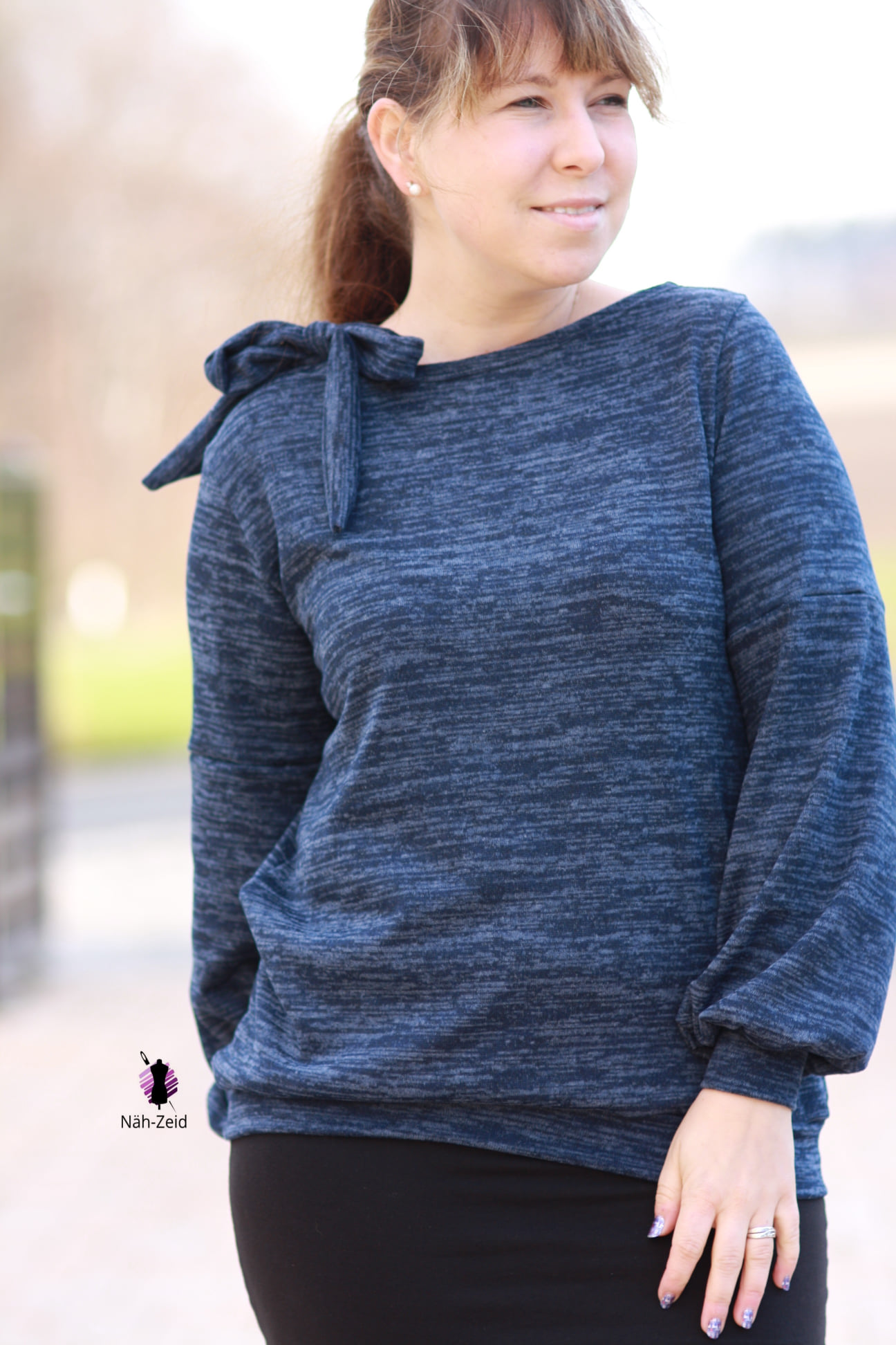 Schnittrebell Klea Pullover Schnittmuster Gr.34-52 Schleife