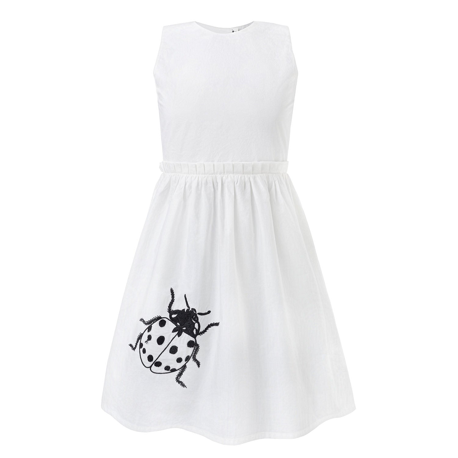 Infantium Victoria White Dress Kleid Weiß 104 Marienkäfer Bio