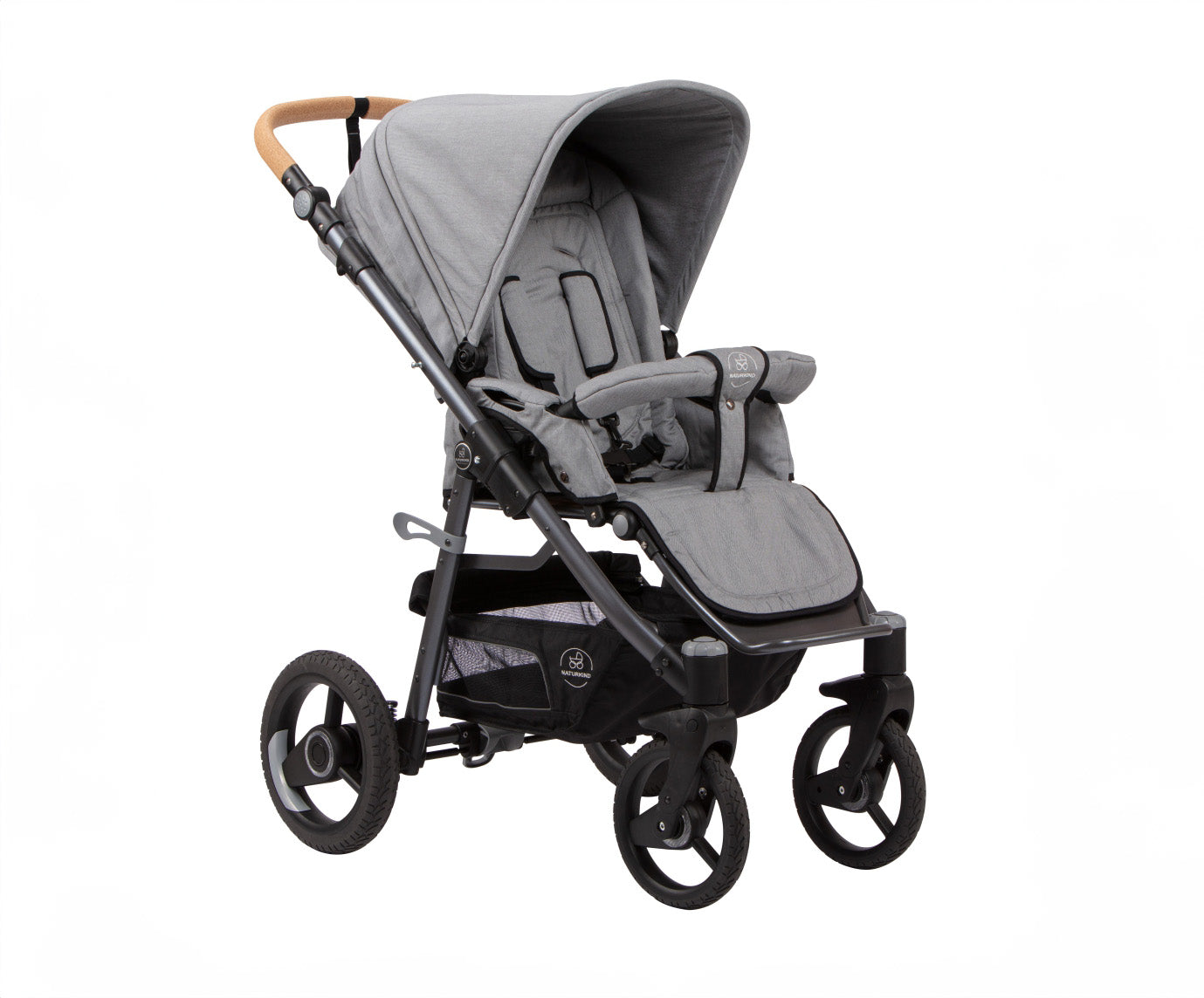 Naturkind Lux Evo Kinderwagen Cord Cognac Gefedert