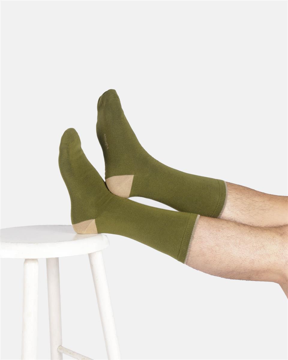 marlowe nature Modal Tipped Crew Socks brick red 41-47