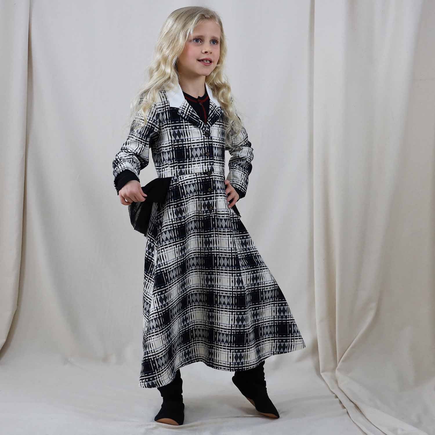 Infantium Victoria Tartan Bustle Dress Kleid Grau Baumwolle