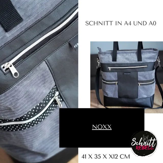 Schnittrebell Noxx Tasche Ebook 41x35x12 cm PDF