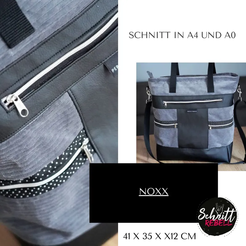 Schnittrebell Noxx Tasche Ebook 41x35x12 cm PDF