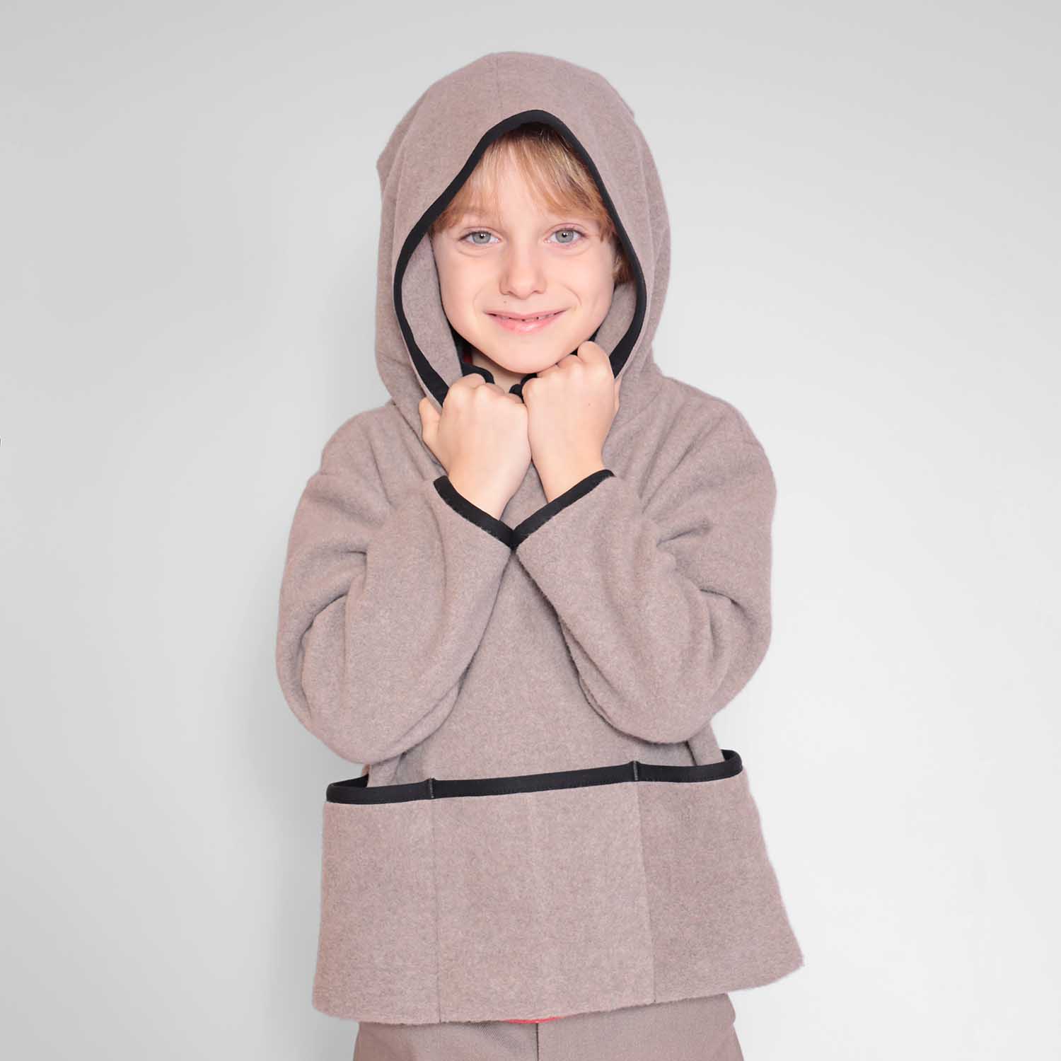 Infantium Victoria Fleece Pullover Hoodie Beige Kapuzenpulli Baumwolle