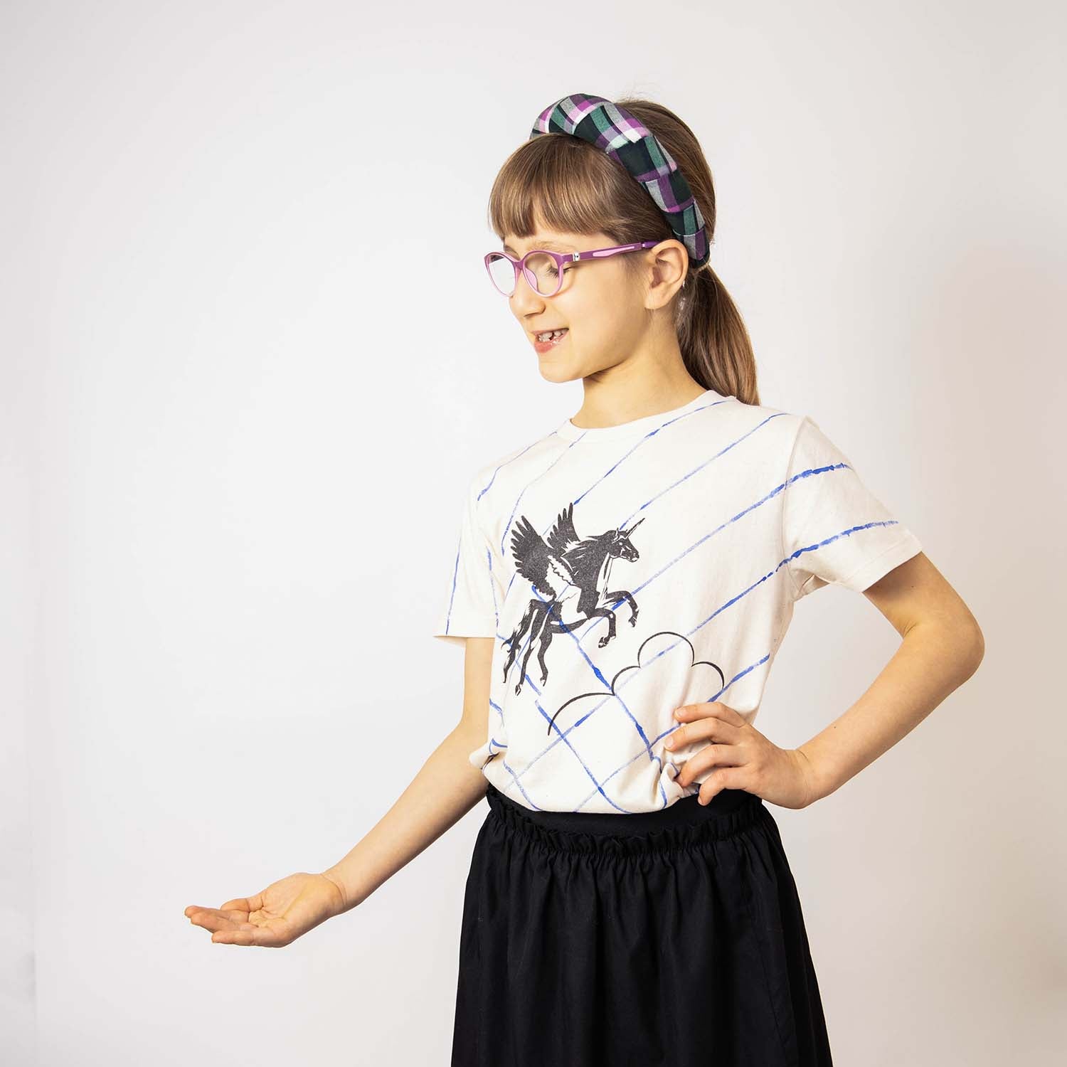 Infantium Victoria Unicorn Lattice T-Shirt 128 Fairtrade