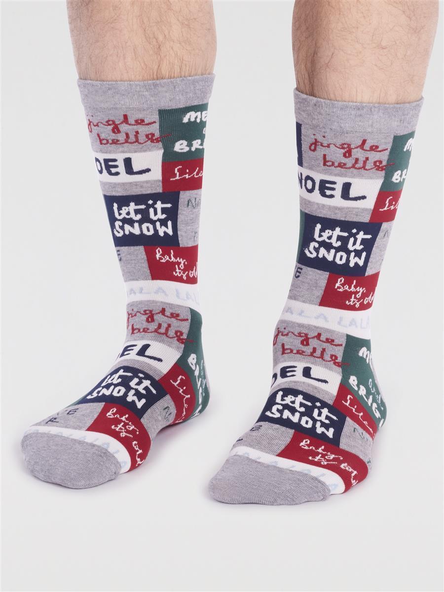 marlowe nature Caleb Christmas Socken bright red Bio 41-46