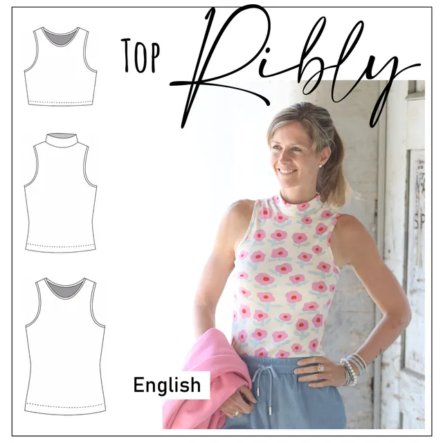 Moeve Design Top Ribly Top Schnittmuster EU 32-52 Rippjersey