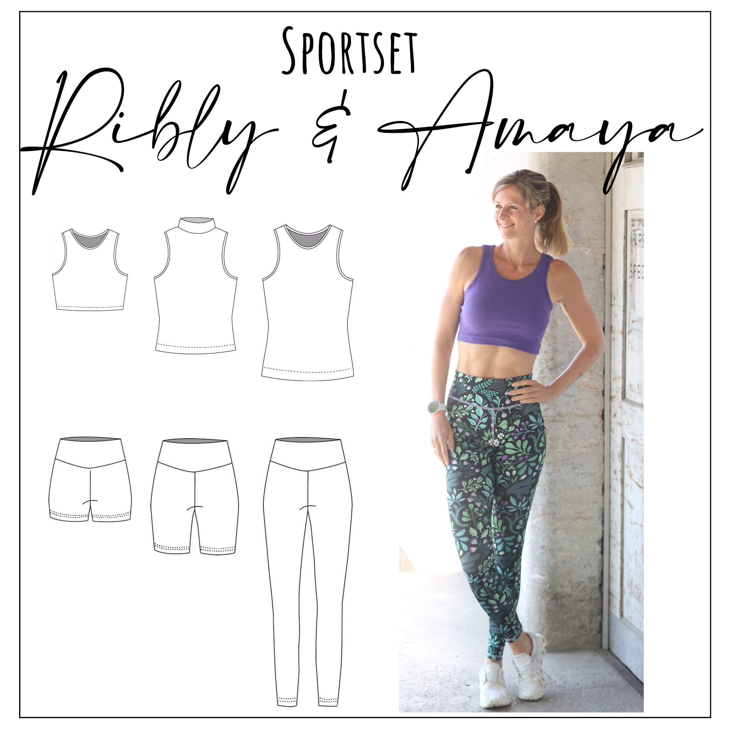 Moeve Design Ribly Amaya Kombi Sportset Top Leggings Gr.32-52