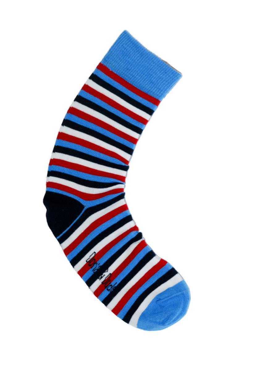 Marlowe Nature Stripes Groß Socken navy Bambus-Bio-Mix